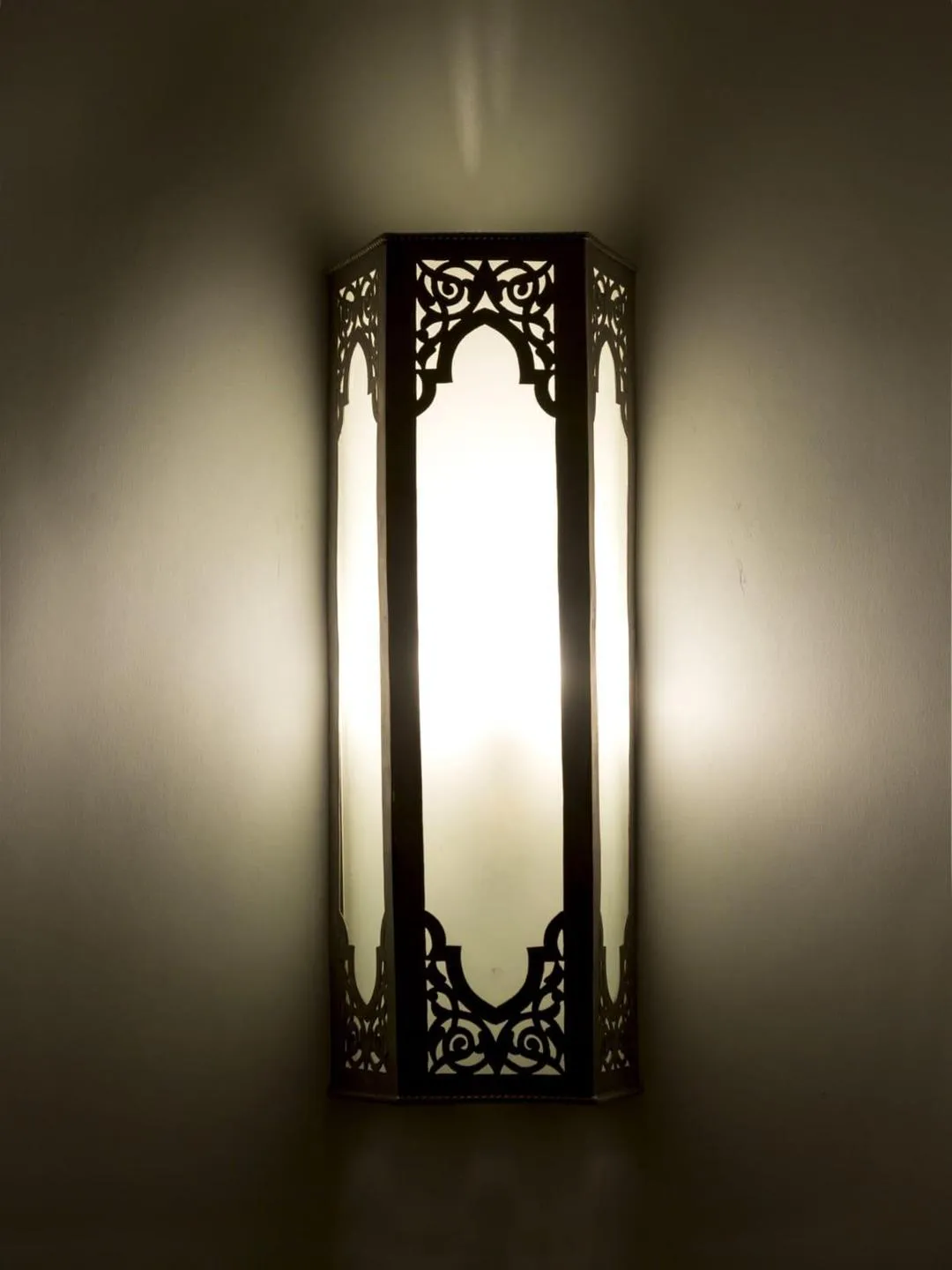 Stunning Wall Hanging Light Black Cut-Out Design 12x6x4 Inch