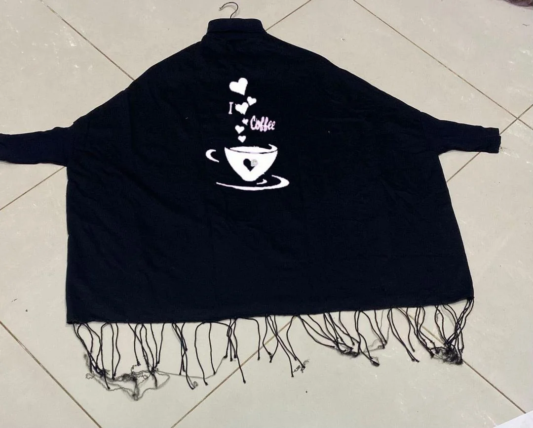 Women's Fleece Cup Printed Poncho