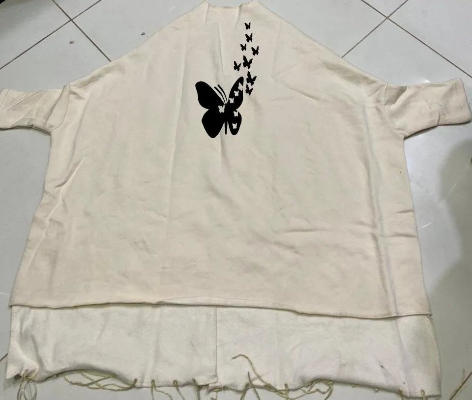 Women's Fleece Printed Cape Shawl