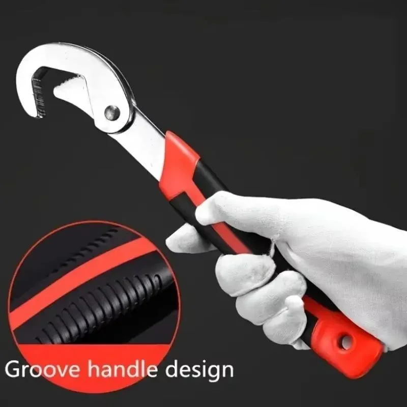 Chrome Vanadium Steel Wrench Set Red 2 Pcs