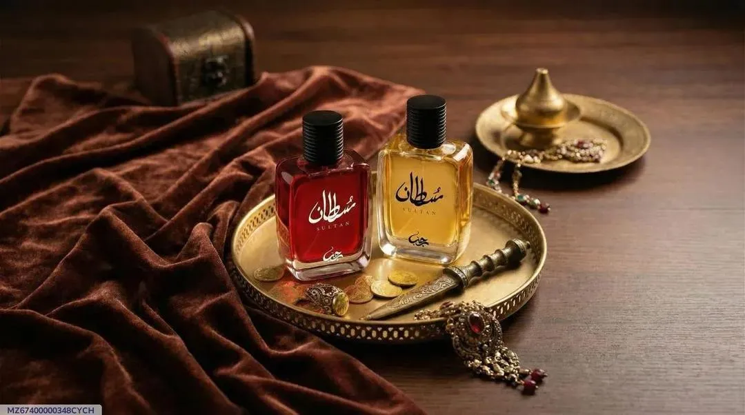 Sultan 50ml Unisex Perfume Red Gold Bottle