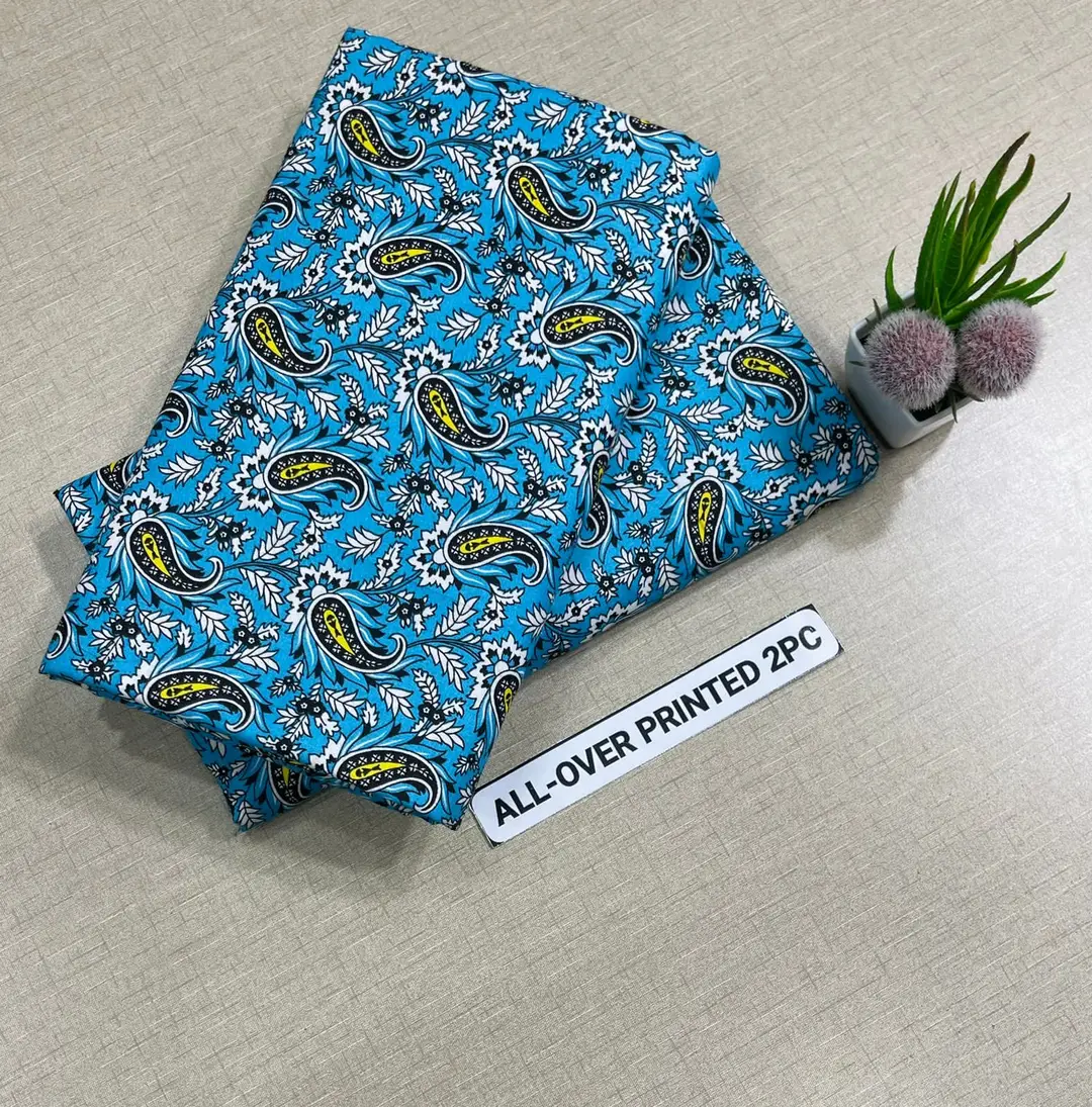 2 Pcs Women's Unstitched Printed Suit