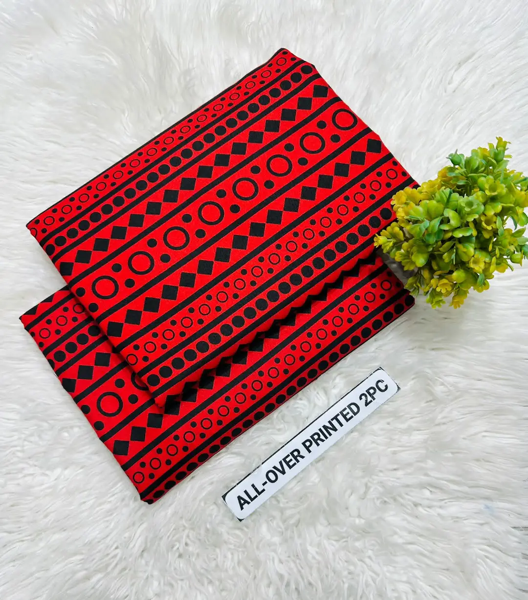 2 Pcs Women's Unstitched Printed Suit
