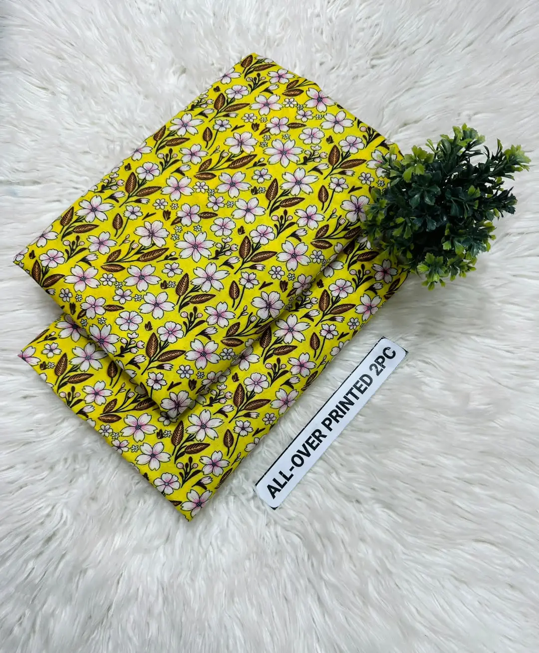 2 Pcs Women's Unstitched Printed Suit