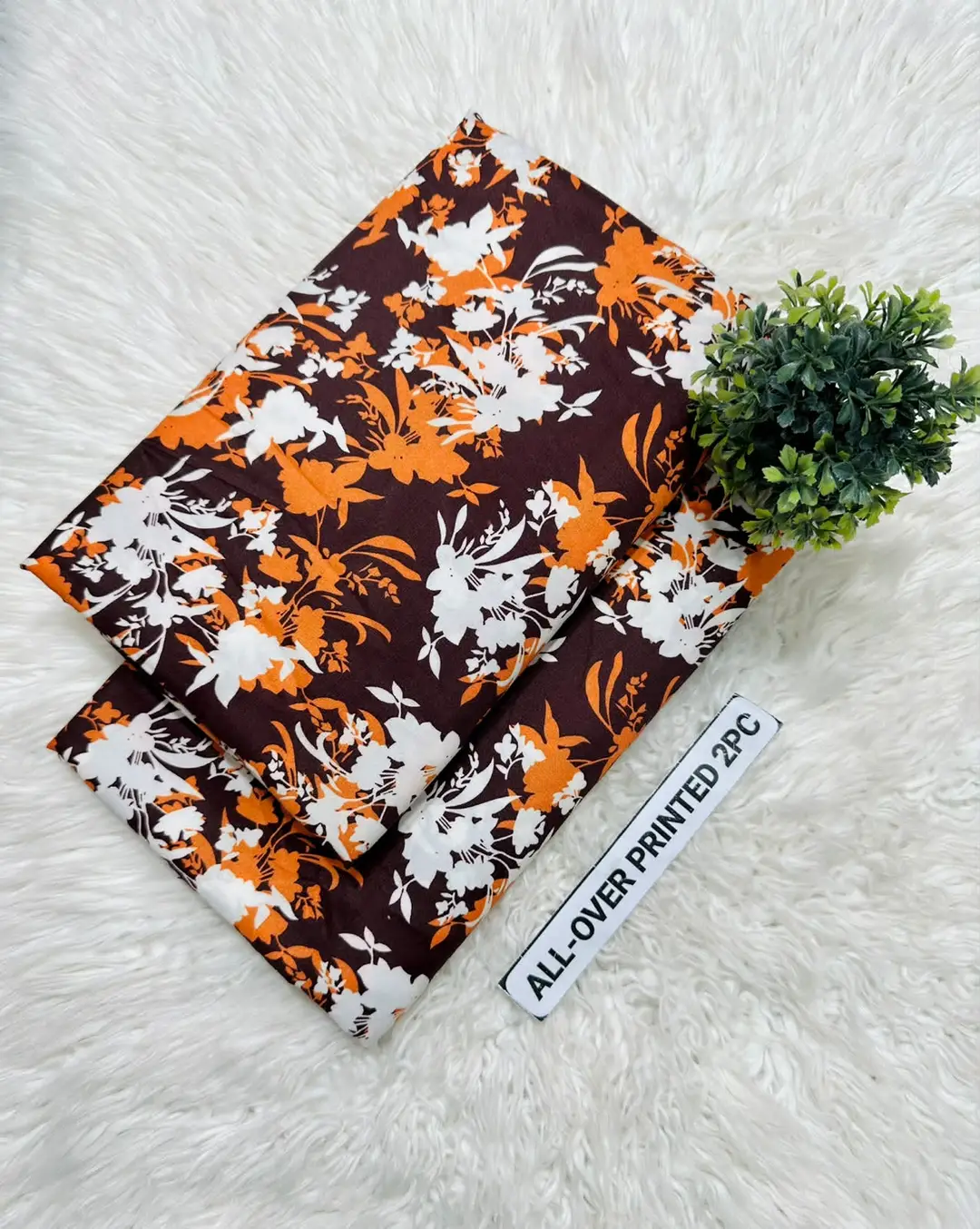 2 Pcs Women's Unstitched Printed Suit