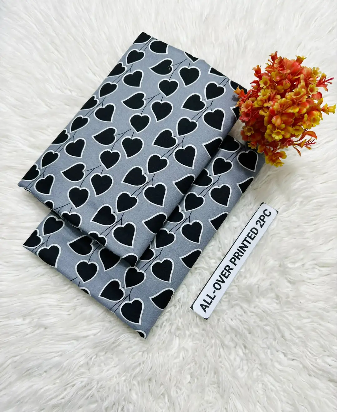 2 Pcs Women's Unstitched Printed Suit