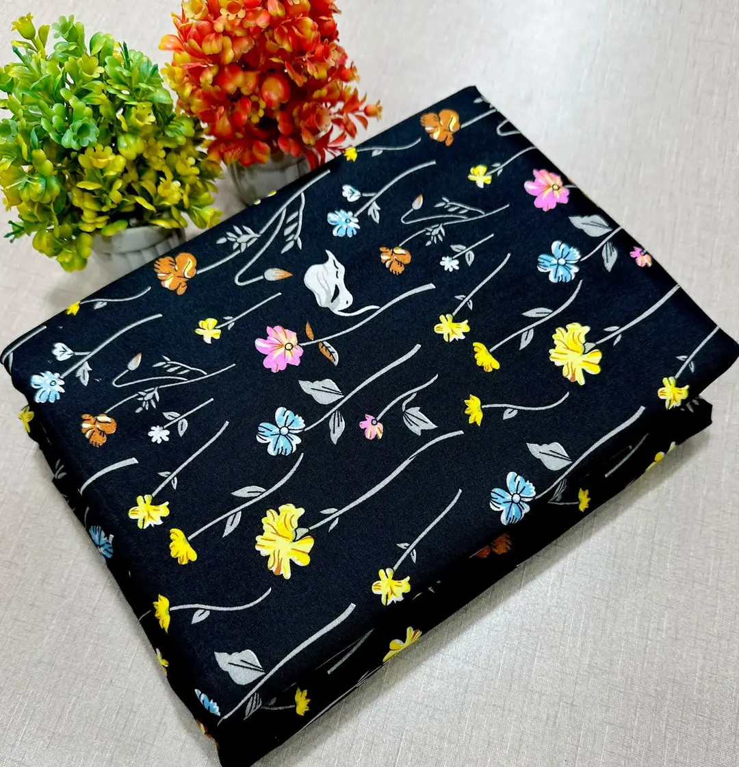 2 Pcs Women's Unstitched Printed Suit