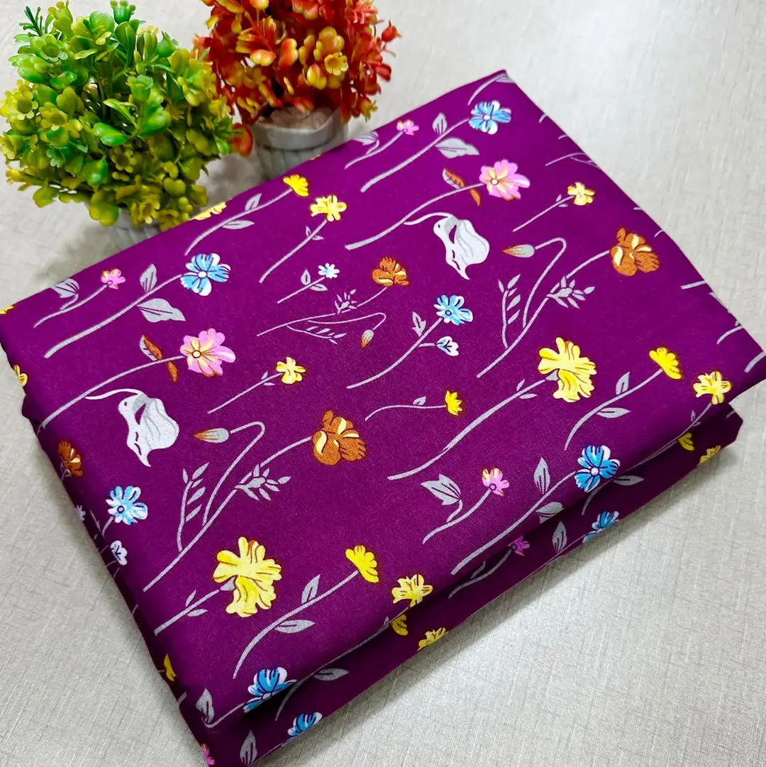 2 Pcs Women's Unstitched Printed Suit