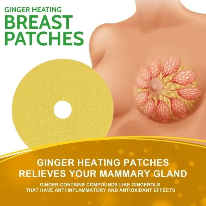 10 Pcs Ginger Heating Breast Patch