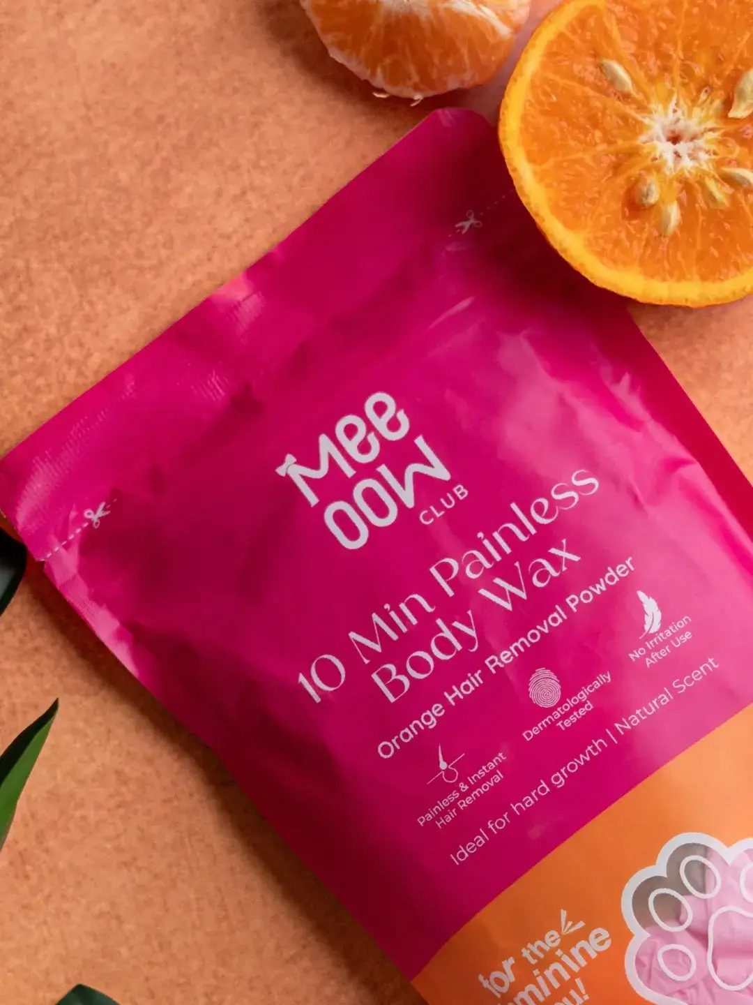 Meeoow Club 10 Min Painless Body Wax Orange Hair Removal Powder for Women