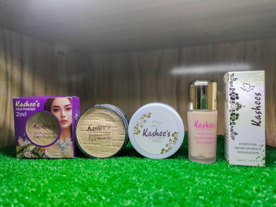 3-in-1 Makeup Set Foundation Powder Loose Powder Matte Finish