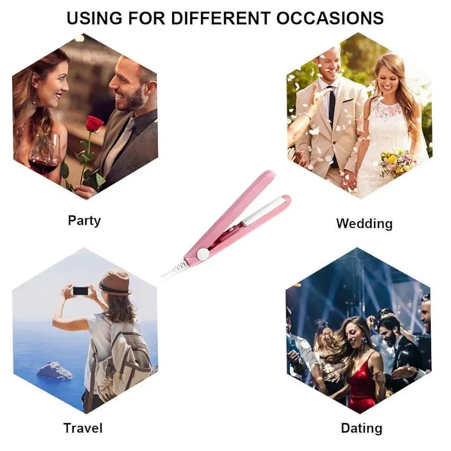 2 In 1 Mini Hair Straightener And Curler