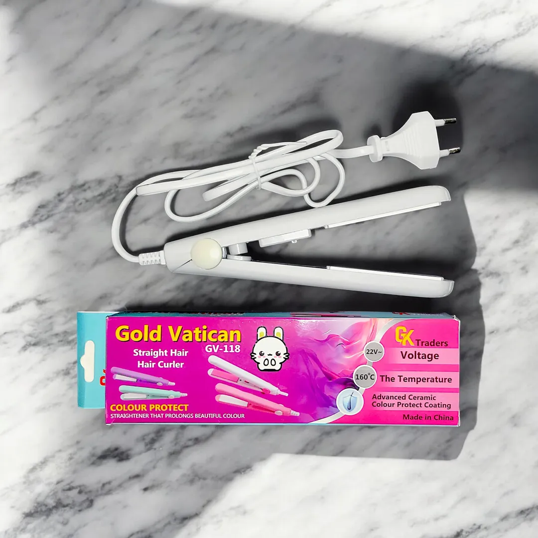 2 In 1 Mini Hair Straightener And Curler