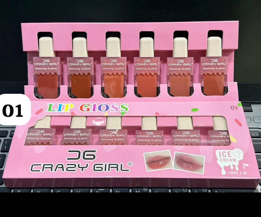 Crazy Girl Glossy Lip Gloss Pack of 6