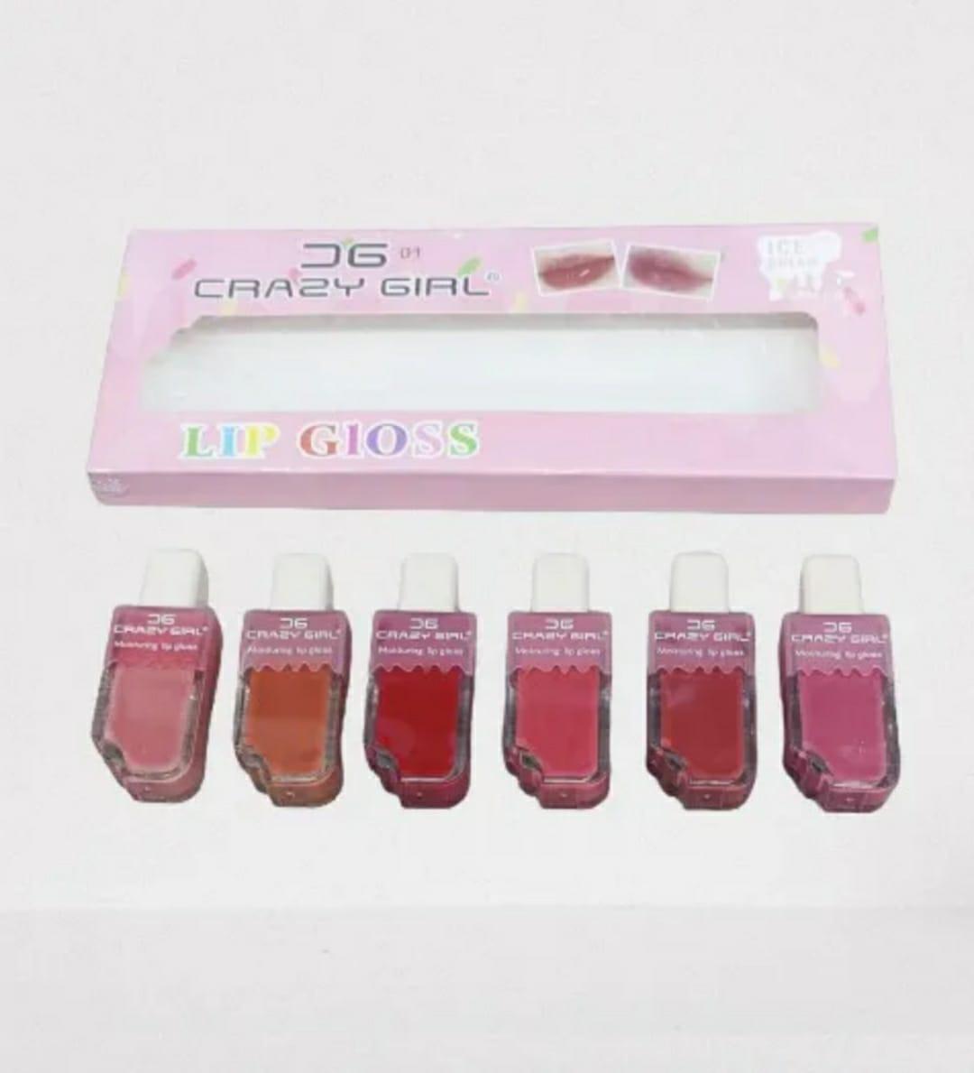 Crazy Girl Glossy Lip Gloss Pack of 6