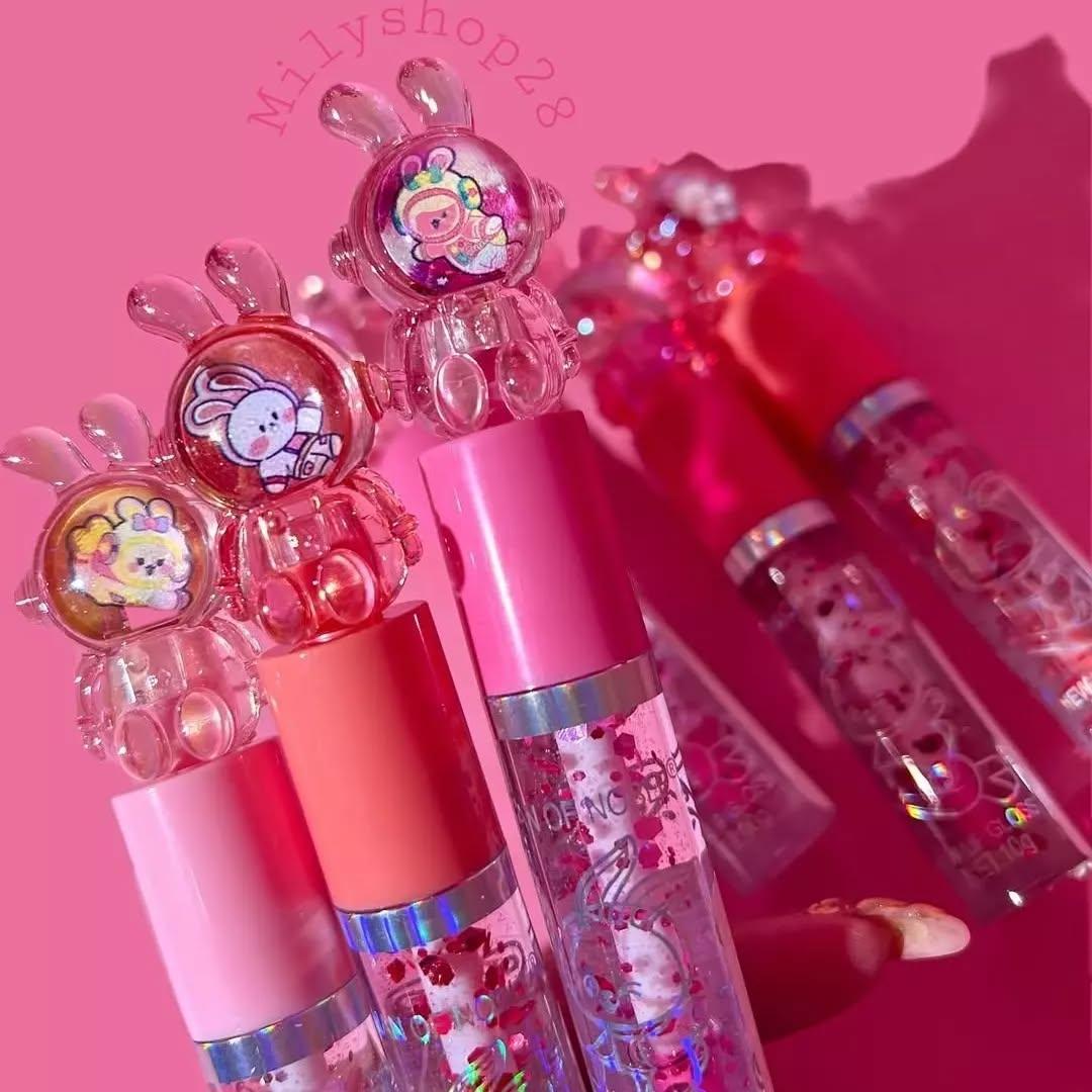 Multicolor Glossy Lip Gloss for Girls - Travel & Party Use