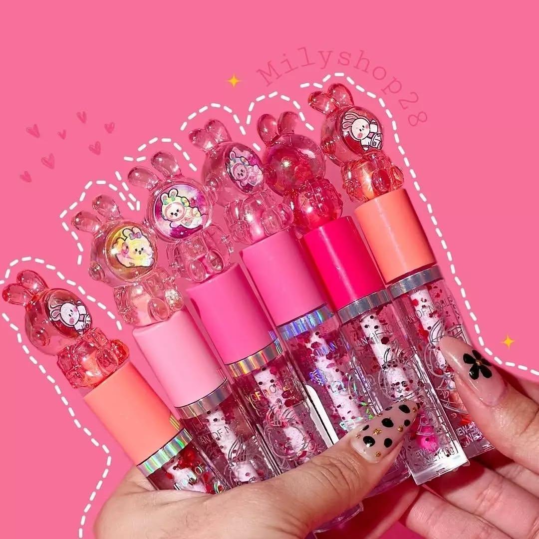 Multicolor Glossy Lip Gloss for Girls - Travel & Party Use