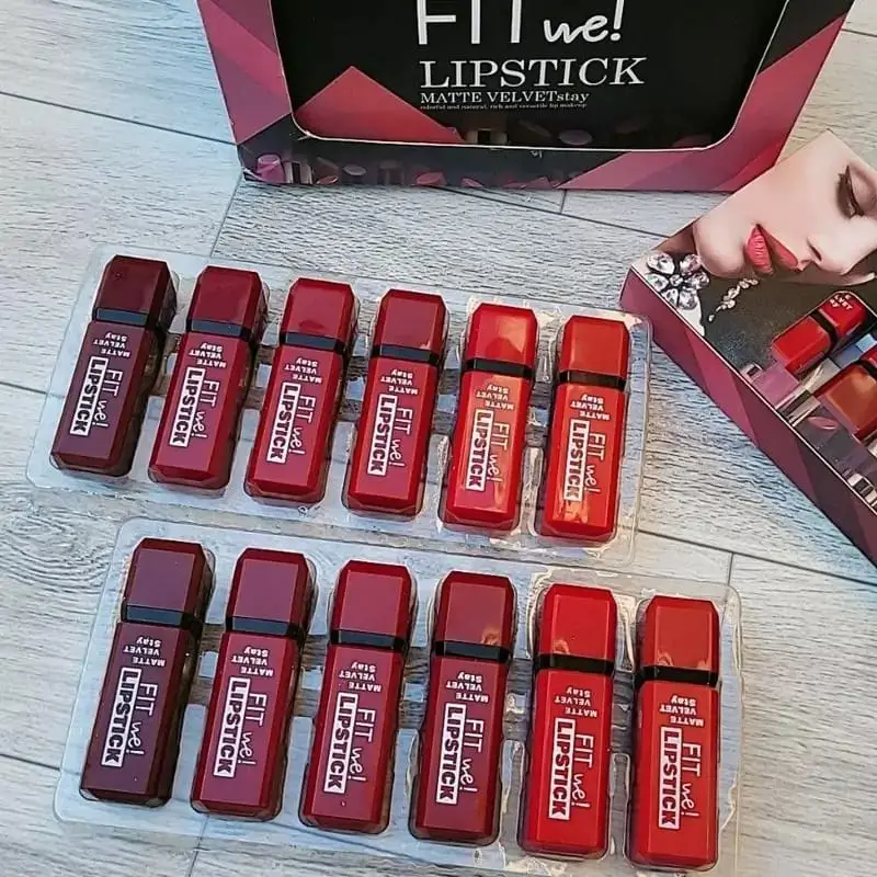 Fitme High Pigmented Velvet Matte Lipstick Set, Pack Of 6