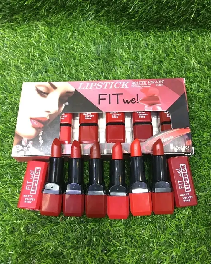 Fitme High Pigmented Velvet Matte Lipstick Set, Pack Of 6