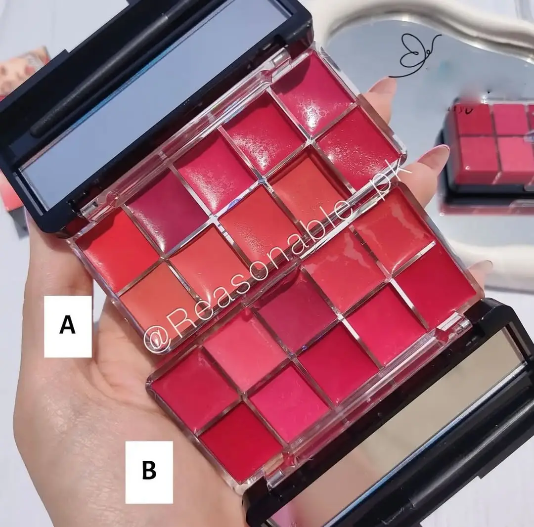 10 In 1 Creamy Lipstick/Blush Palette