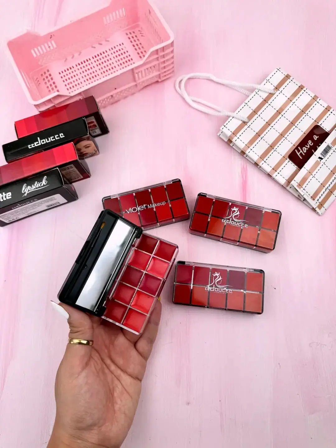 10 In 1 Creamy Lipstick/Blush Palette