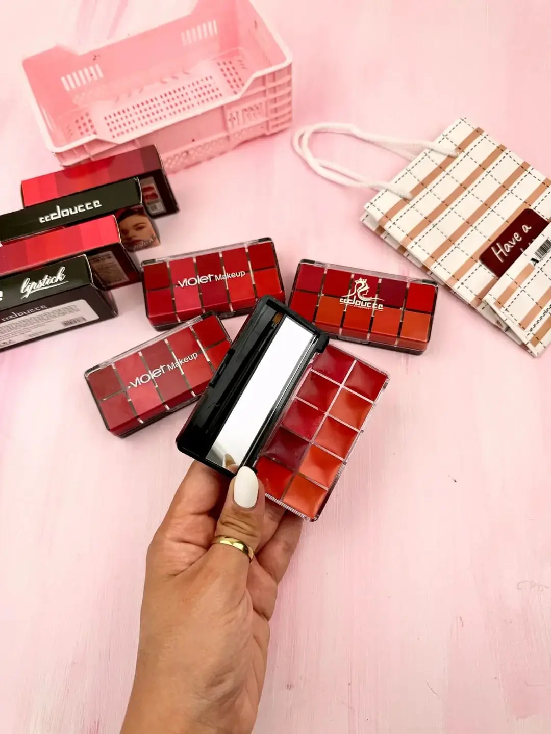 10 In 1 Creamy Lipstick/Blush Palette