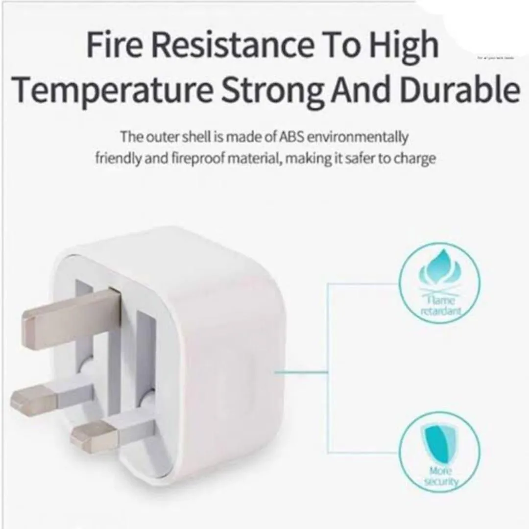 25W USB-C Fast Charger White UK Plug