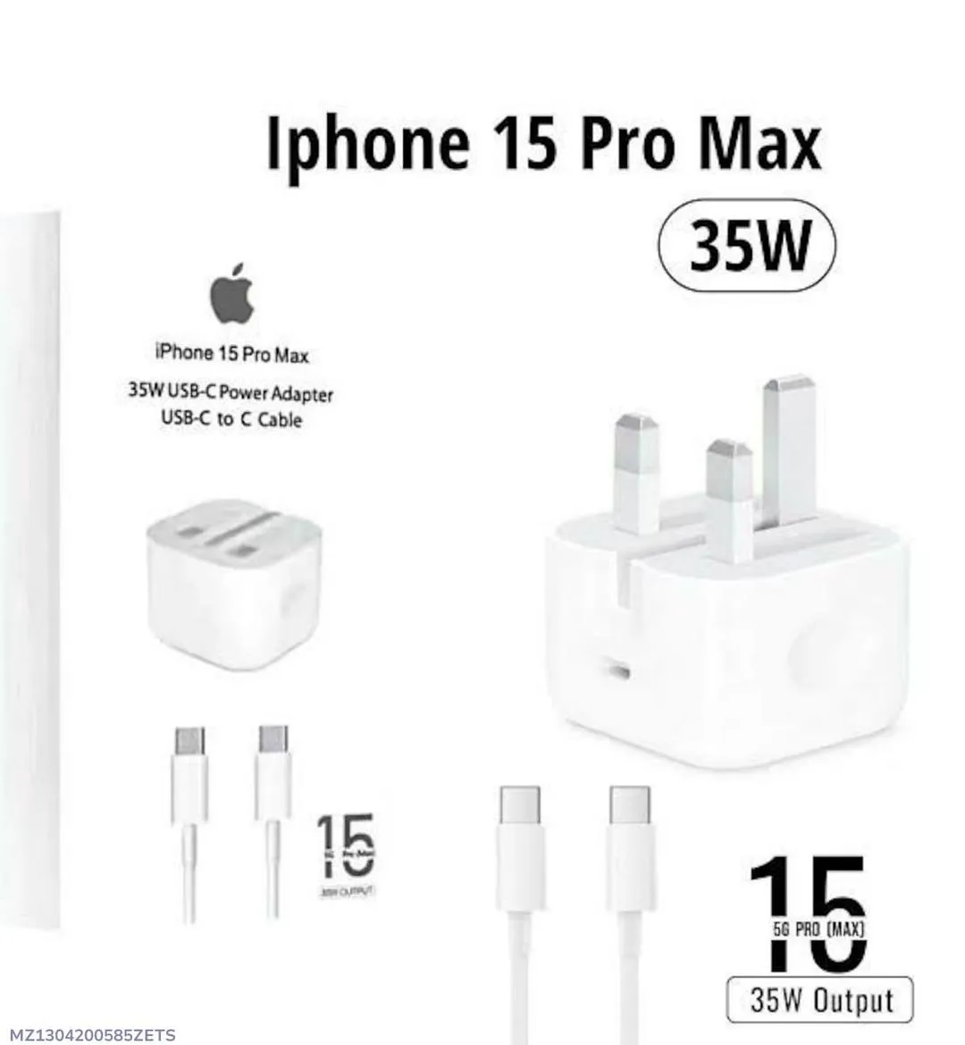 35W USB-C Fast Charger for iPhone 15 Pro Max