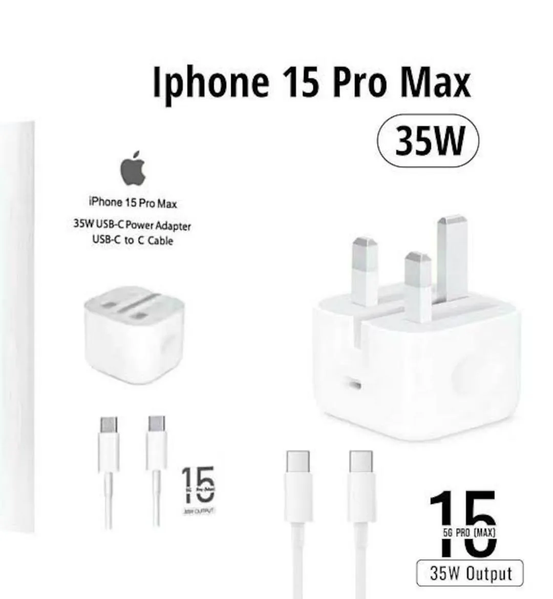 35W USB-C Fast Charger for iPhone 15 Pro Max