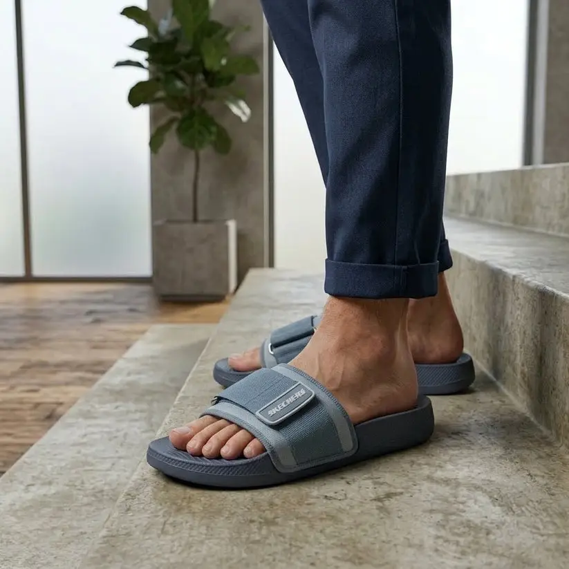 Men's Rubber Fancy Slide Slippers
