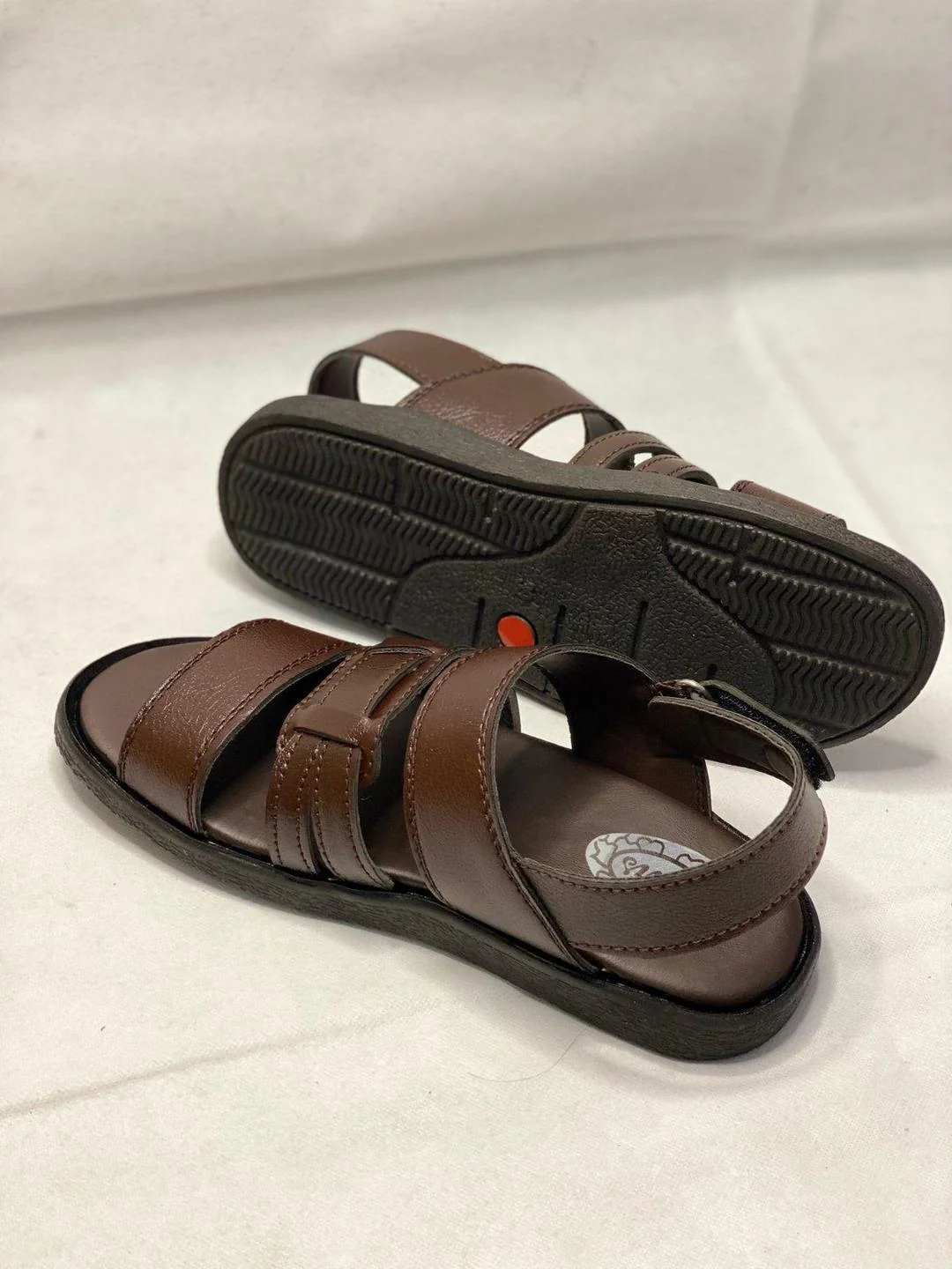 Men's Brown Leather Fancy Sandals Size 39-44
