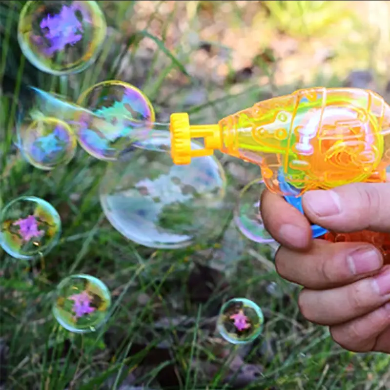 Cute Bubble Blower Toy With Lights and Bubble Soap Included For Kids