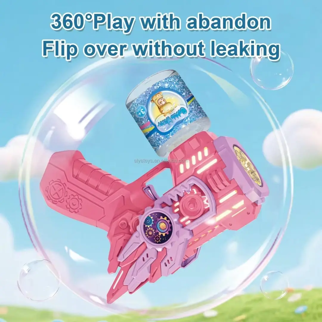 Kids Electric Gear Bubble Gun Toy Automatic