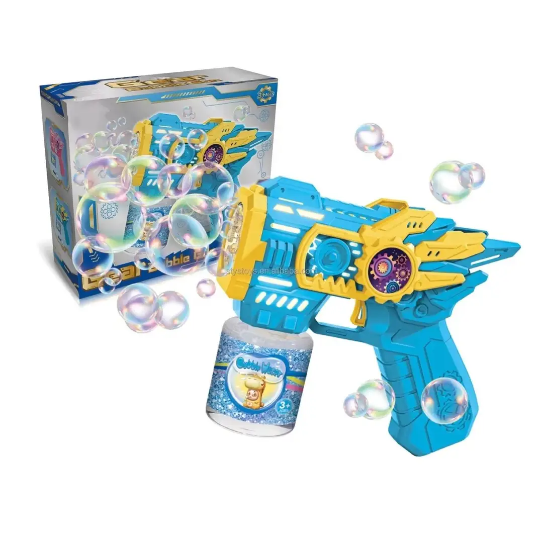 Kids Electric Gear Bubble Gun Toy Automatic