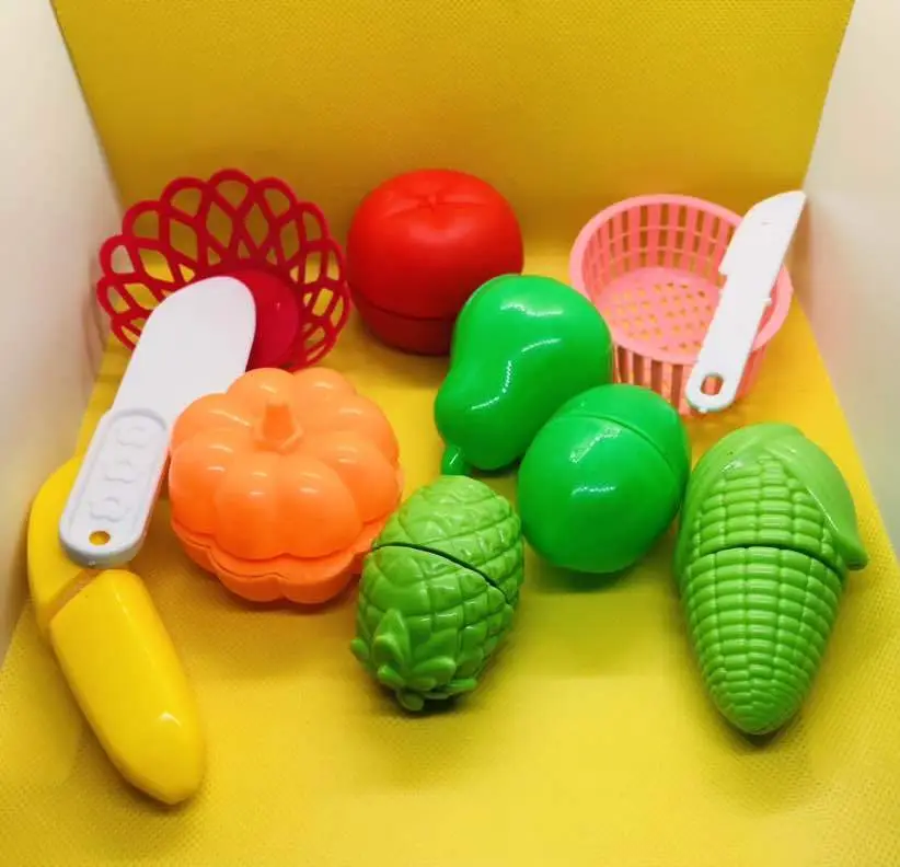 Toy kitchen toys fridge refrigerator with plastic fruit role play toy for kids kitchen set multicolour kids kitchen accessories