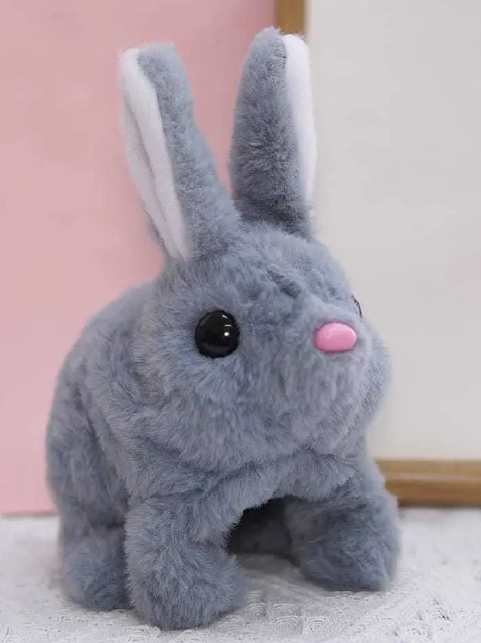Fluffy Walking Rabbit | Simulated Walking Pet Toys