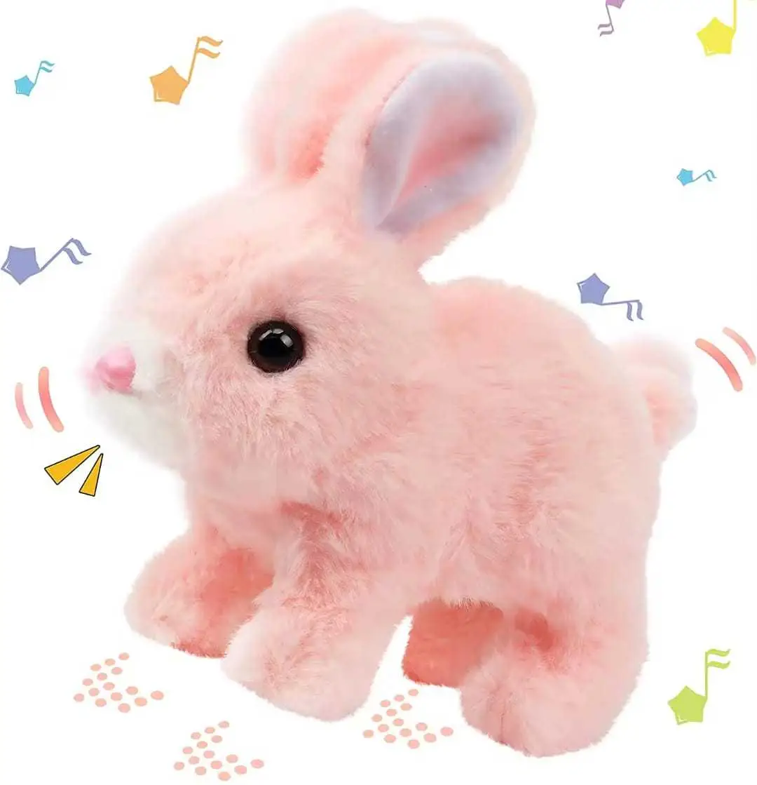 Fluffy Walking Rabbit | Simulated Walking Pet Toys