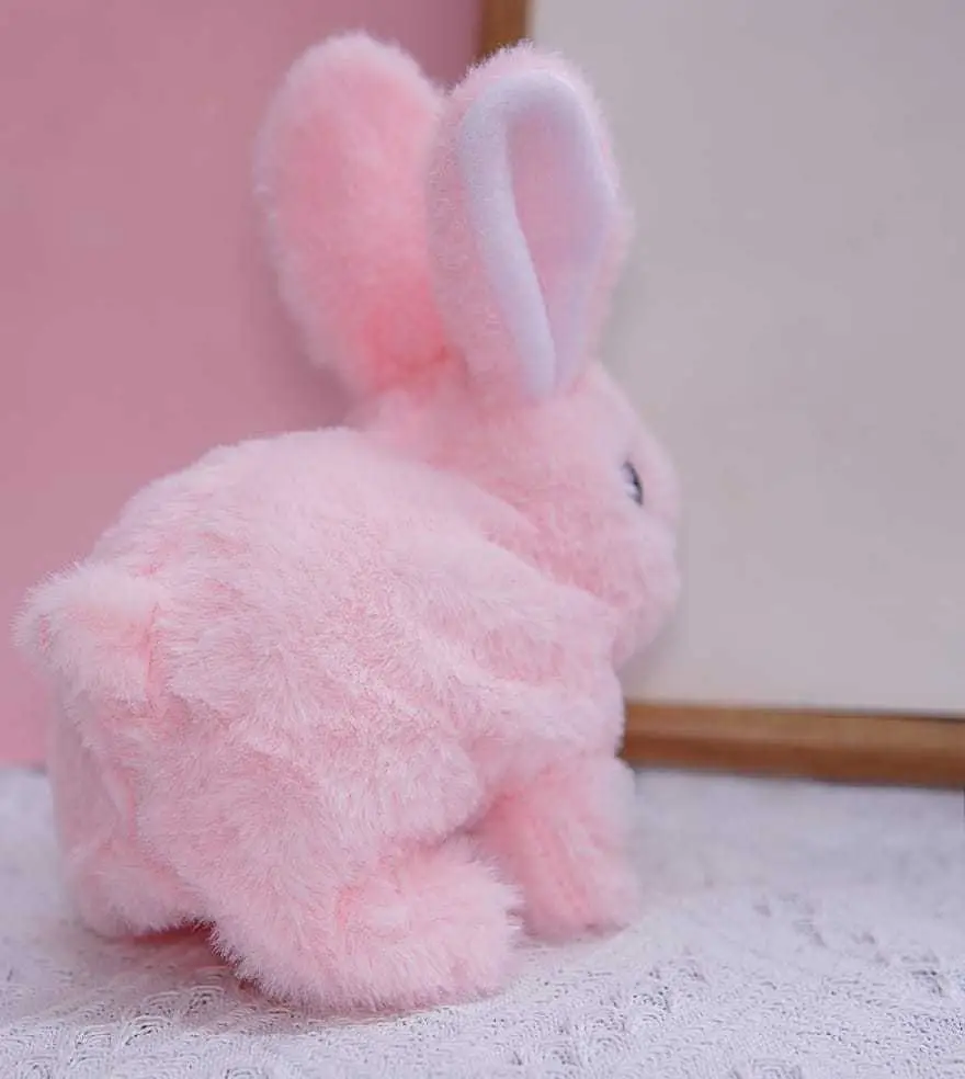 Fluffy Walking Rabbit | Simulated Walking Pet Toys