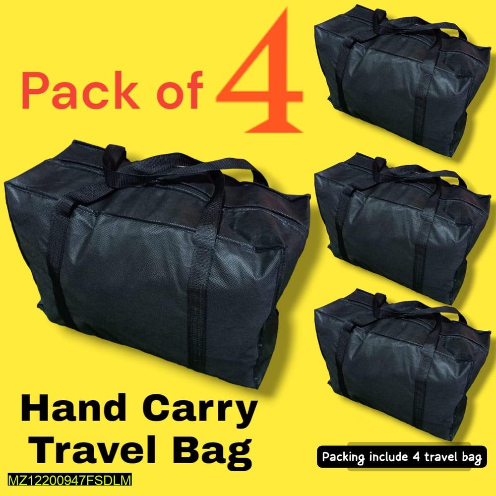 Hand Carry Travel Bags Black Waterproof Non-Woven