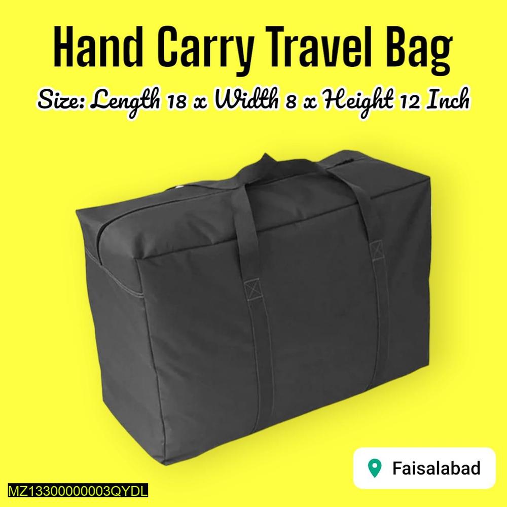 Stylish Charcoal Travel Bag 18x8x12 Inch Durable Non-Woven Fabric