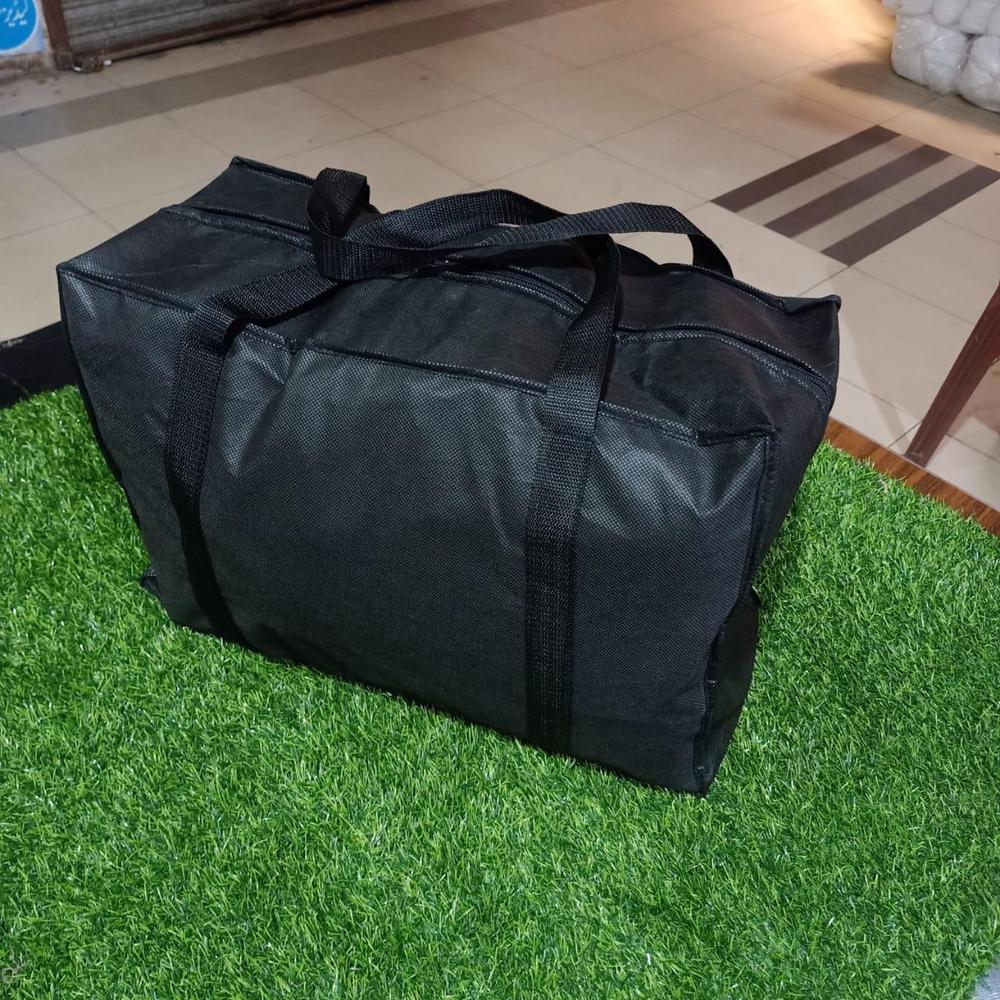 Stylish Charcoal Travel Bag 18x8x12 Inch Durable Non-Woven Fabric
