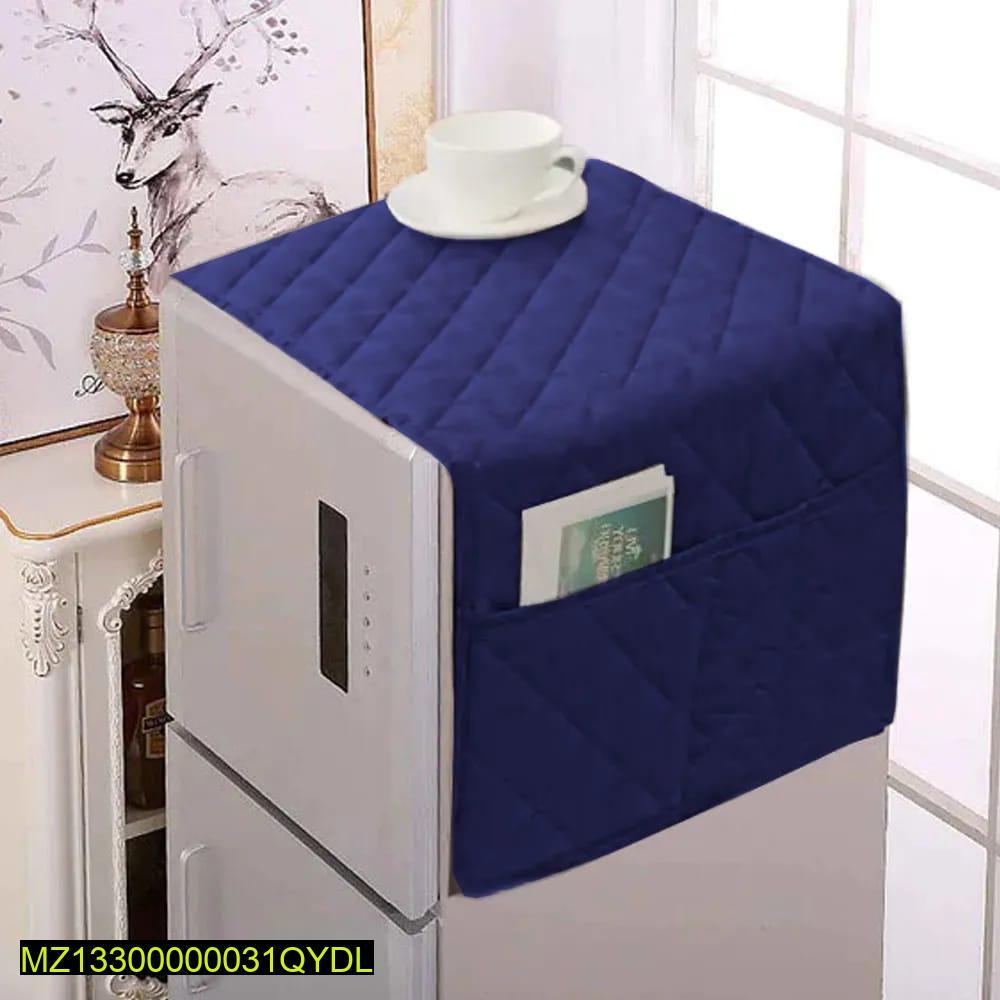 Blue Quilted Fridge Cover 20x48" Cotton Pakistan