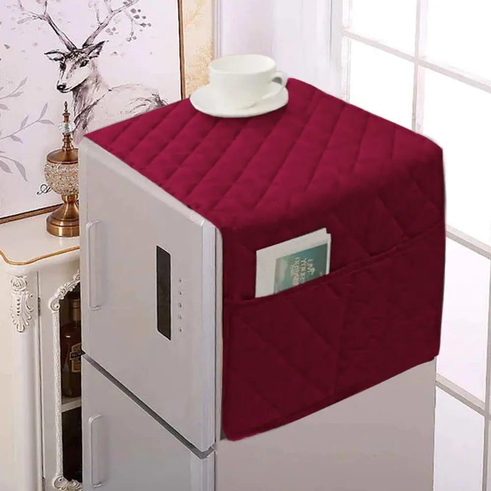 Blue Quilted Fridge Cover 20x48" Cotton Pakistan