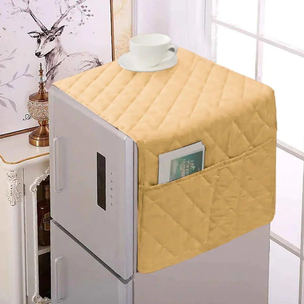 Blue Quilted Fridge Cover 20x48" Cotton Pakistan