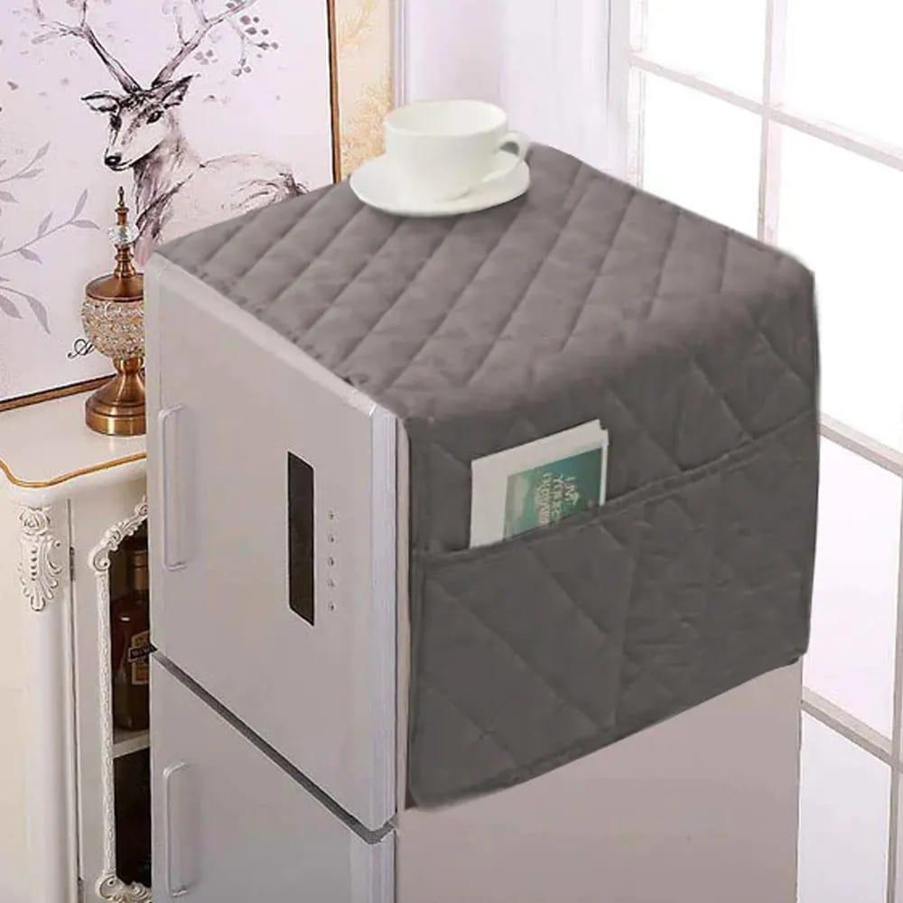 Blue Quilted Fridge Cover 20x48" Cotton Pakistan