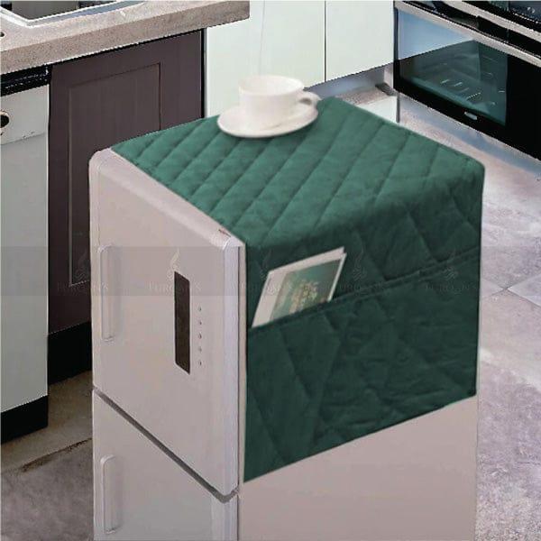 Blue Quilted Fridge Cover 20x48" Cotton Pakistan