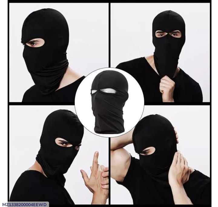 Premium Fleece Balaclava Black Unisex Winter Warm Cap