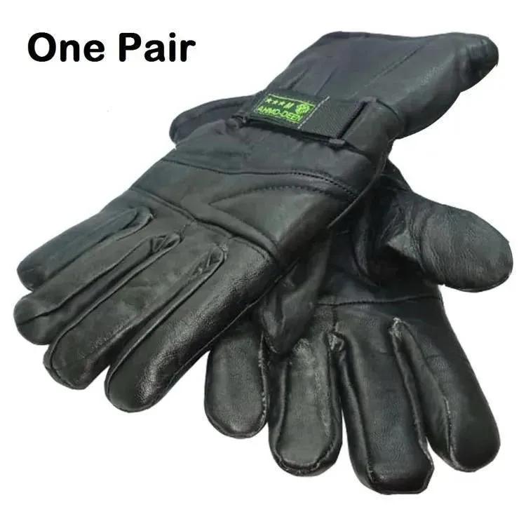 Black Leather Winter Gloves for Men Women Pakistan