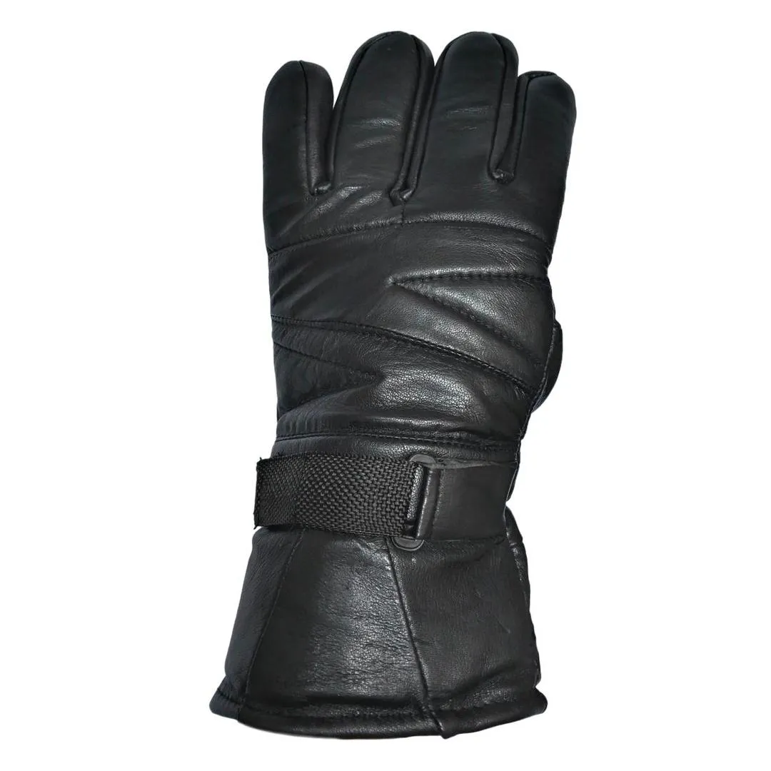 Black Leather Winter Gloves for Men Women Pakistan