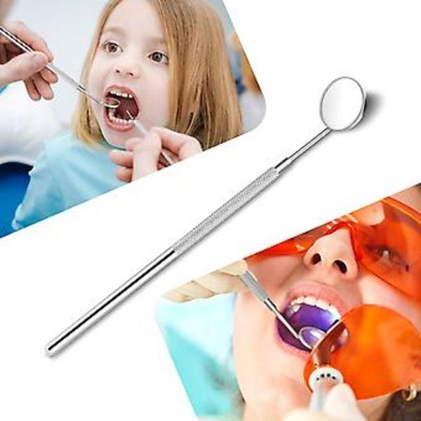 Premium Quality Dental Mirror Silver Stainless Steel Portable